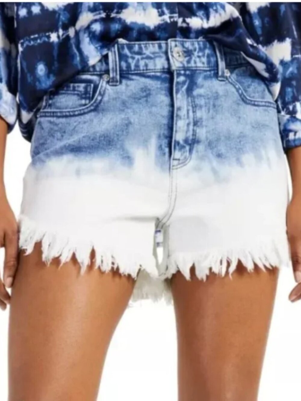 INC Women's Denim Shorts - ombre size 10